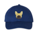 Embroidered French Bulldog Cap Design
