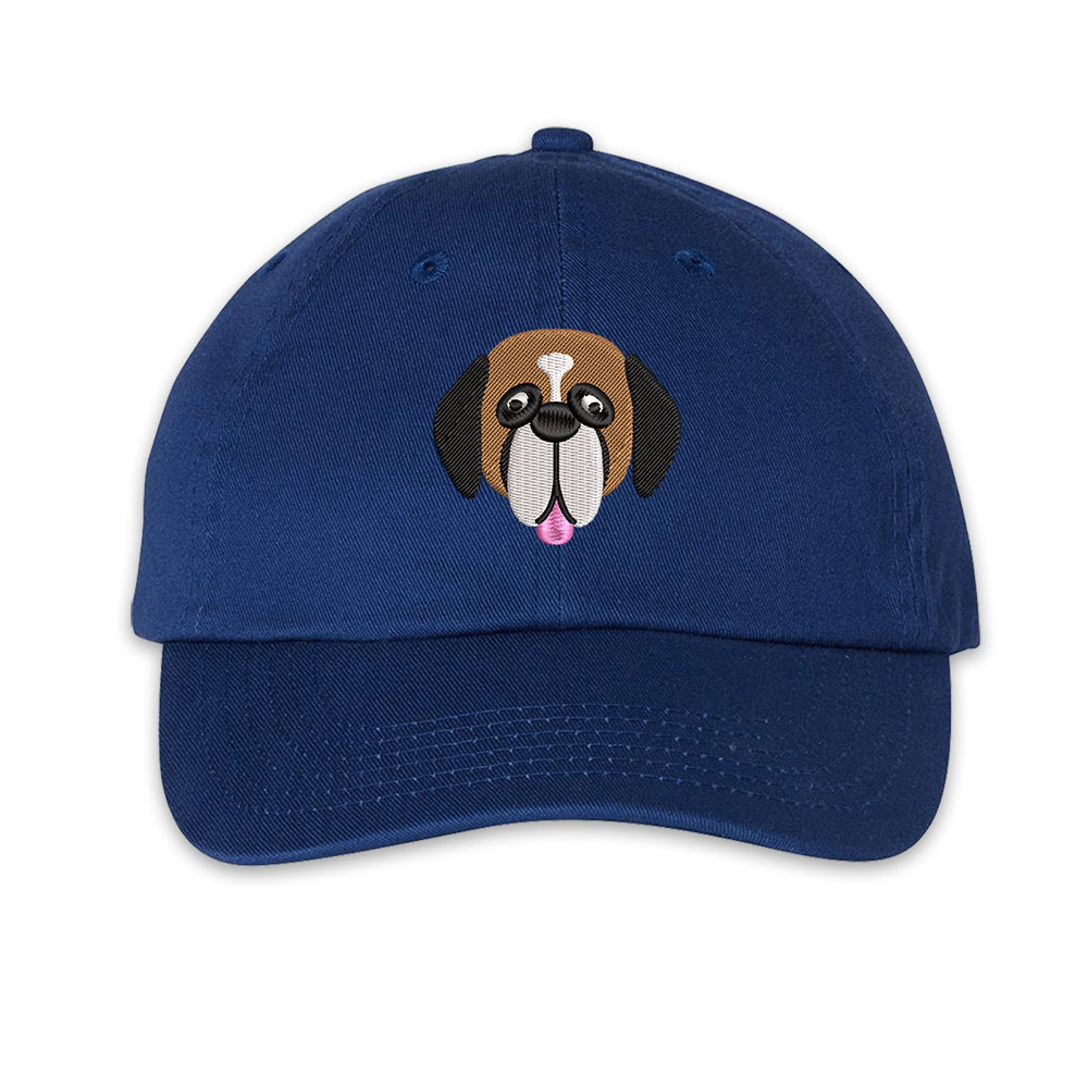 Embroidered Saint Bernard Cap Design