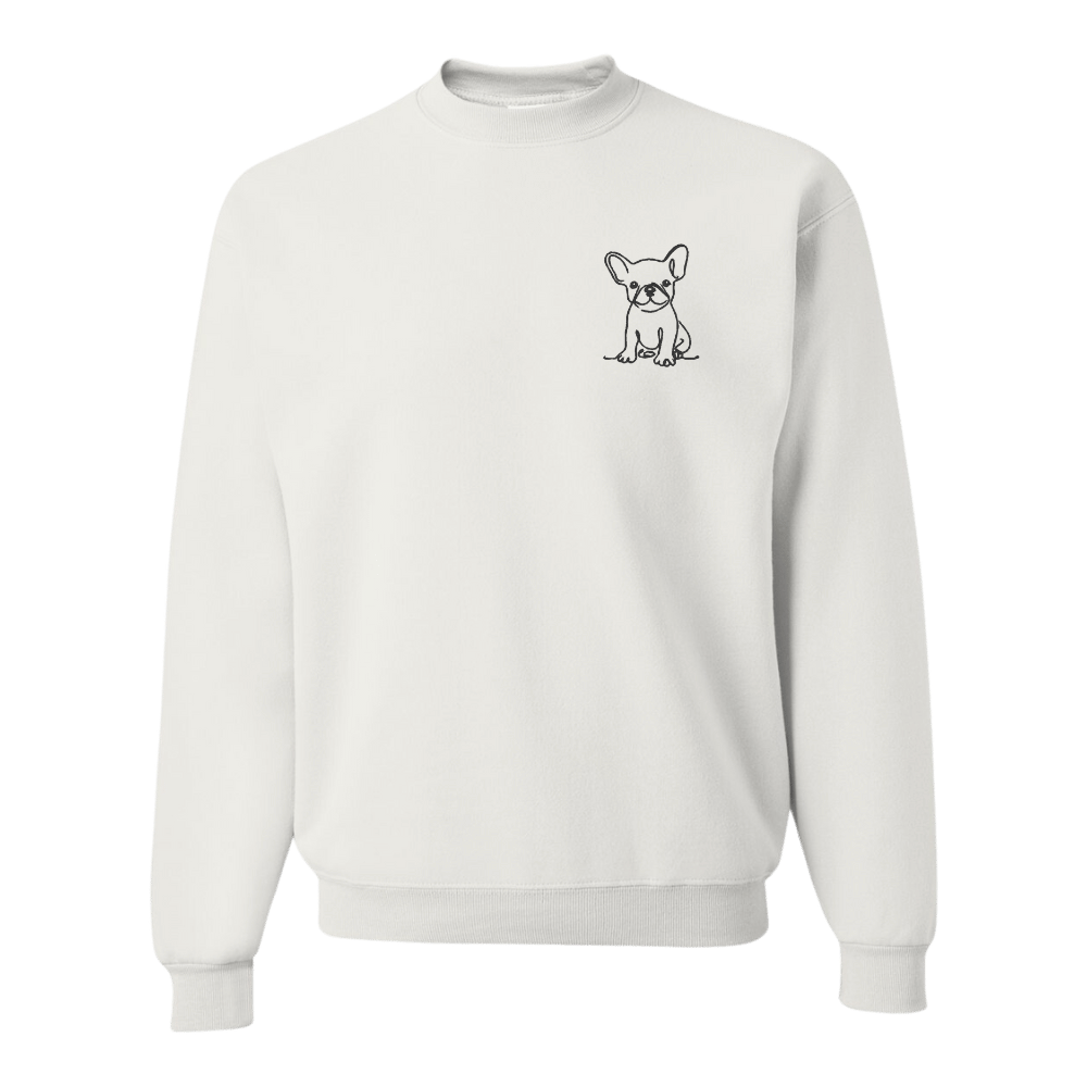 French Bulldog - Embroidered Design - Hoodie and Crewneck